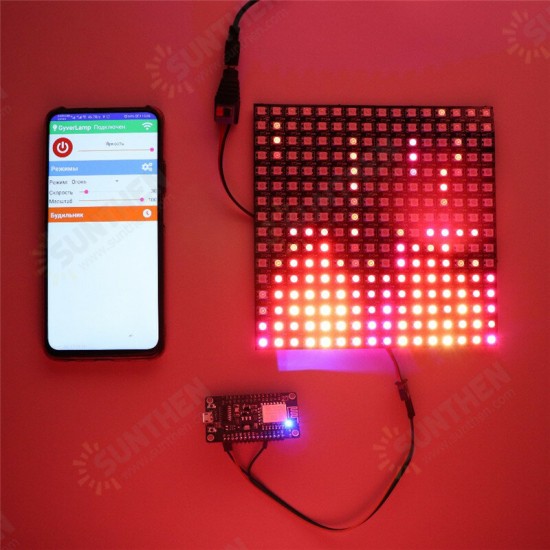 8x8/16x16/8x32 Pixels SK6812 WS2812B Individually Addressable Digital Flexible LED Panel Pixels Screen GyverLamp SP107E LC1000A