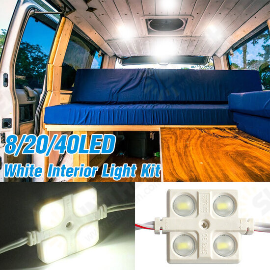 DC12V 8/20/40LED Interior Rear Loading Light Kit For LWB Transit Van Truck Offroad