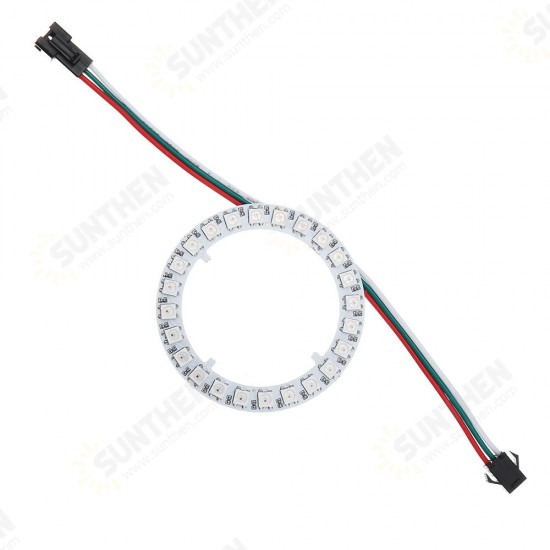 DC5V 24 Bits Pixel Ring Individually Addressable Round DIY WS2812B 5050 RGB LED Module Strip