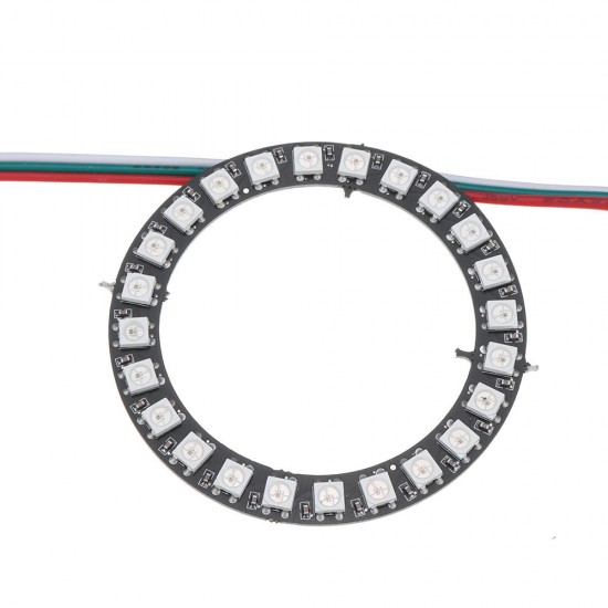 DC5V 24 Bits Pixel Ring Individually Addressable Round DIY WS2812B 5050 RGB LED Module Strip