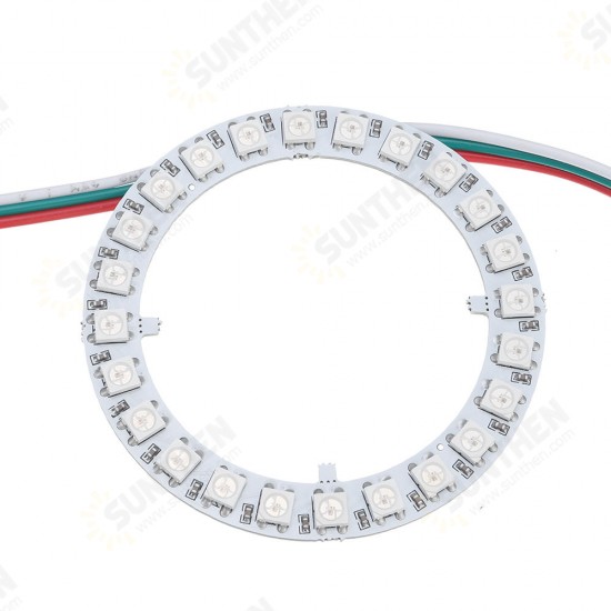 DC5V 24 Bits Pixel Ring Individually Addressable Round DIY WS2812B 5050 RGB LED Module Strip