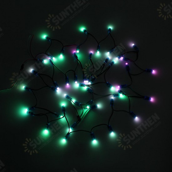 DC5V 5M 50PCS 21W WS2811 RGB IP68 Full Color LED Pixel Module Strip Light with DC Connector