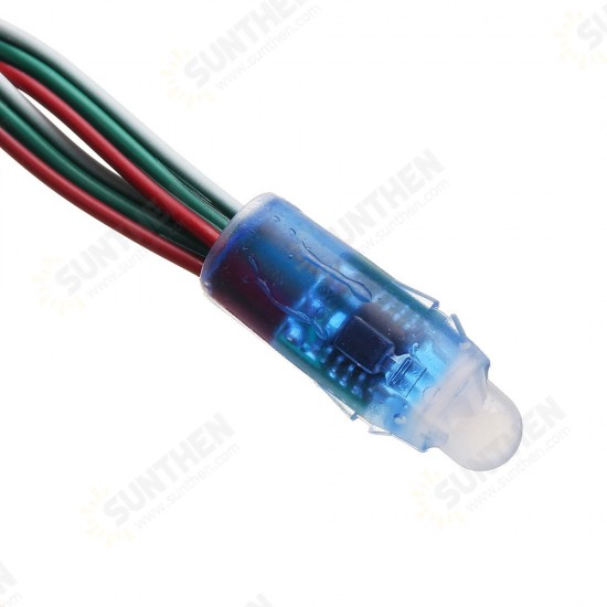 DC5V 5M 50PCS 21W WS2811 RGB IP68 Full Color LED Pixel Module Strip Light with DC Connector