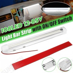 12V 108LED Interior Rigid Strip Light Bar ON/OFF Switch Car Caravan Camper Truck Boat 12V 108LED Interior Rigid Strip Light Bar ON/OFF Switch Car Caravan Camper Truck Boat