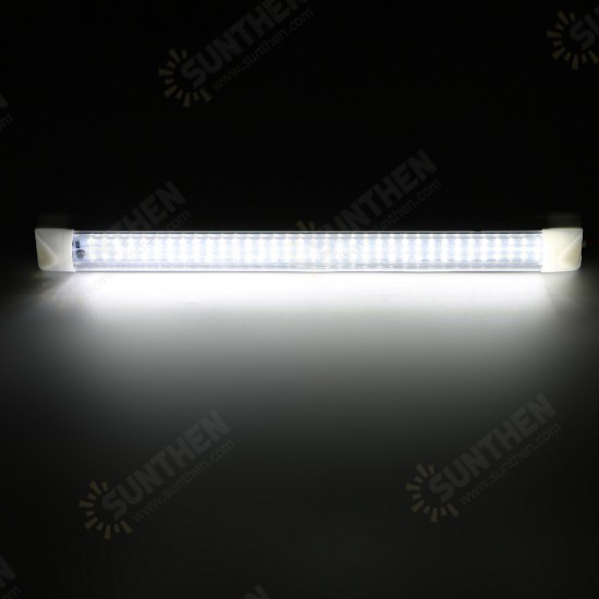 12V 108LED Interior Rigid Strip Light Bar ON/OFF Switch Car Caravan Camper Truck Boat