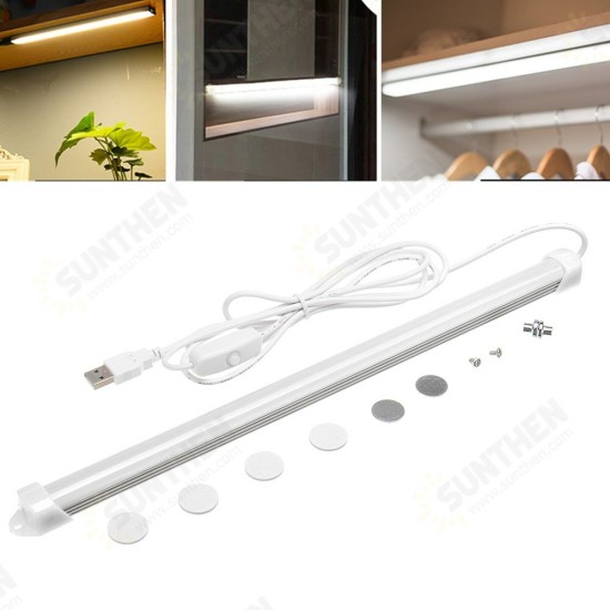 32CM 5W USB LED Rigid Strip Bar Tube Light Kitchen Cupboard Under Cabinet Lamp with Switch