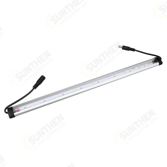 35CM 4.8W SMD5630 Milky White Transparent LED Rigid Strip Bar Cabinet Light with DC Connector DC12V