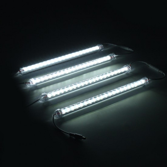 4PCS 30CM 30W 5630 Transparent Cover LED Rigid Strip Light Cabinet Lamp Kitchen Showcase AC110-240V
