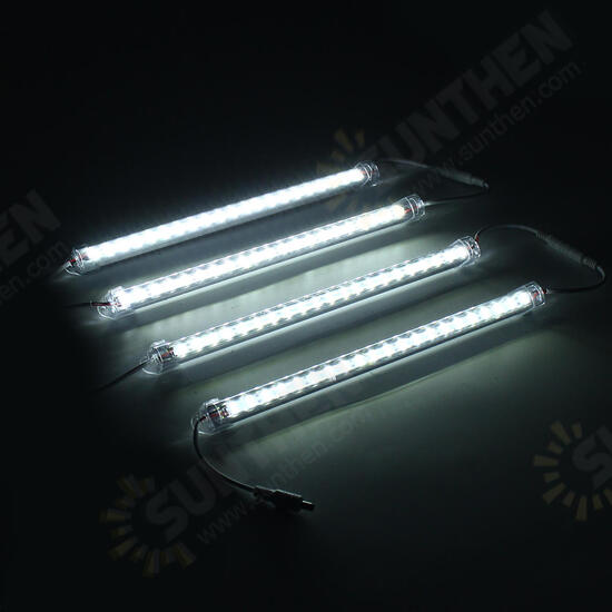 4PCS 30CM 30W 5630 Transparent Cover LED Rigid Strip Light Cabinet Lamp Kitchen Showcase AC110-240V