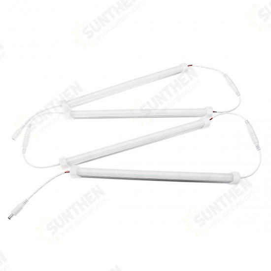 4PCS 30CM 30W SMD5630 Milky White Cover Double Row LED Rigid Strip Light Cabinet Lamp AC110-240V