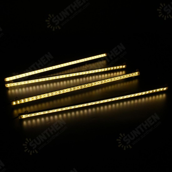 4PCS 50CM 5050SMD Waterproof LED Rigid Strip HardLight Connector Combo Kit for Outdoor Indoor DC12V