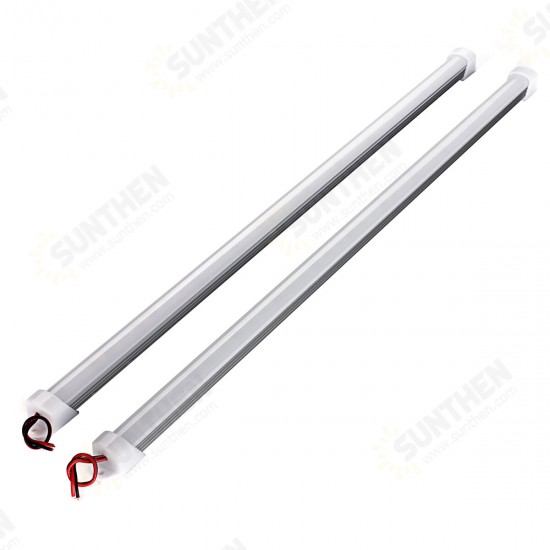 50CM 6.4W 5630 SMD Pure White Warm White Waterproof Hard LED Rigid Strip Bar Light With Cover DC12V