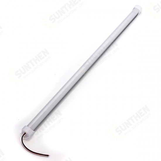 50CM 6.4W 5630 SMD Pure White Warm White Waterproof Hard LED Rigid Strip Bar Light With Cover DC12V