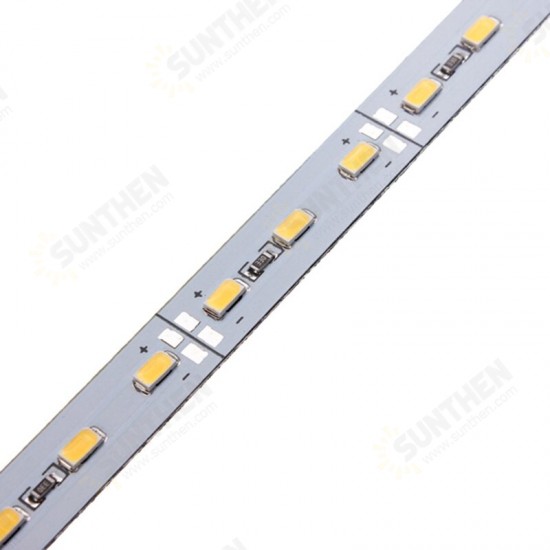 50CM 6.4W 5630 SMD Pure White Warm White Waterproof Hard LED Rigid Strip Bar Light With Cover DC12V