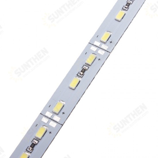 50CM 6.4W 5630 SMD Pure White Warm White Waterproof Hard LED Rigid Strip Bar Light With Cover DC12V