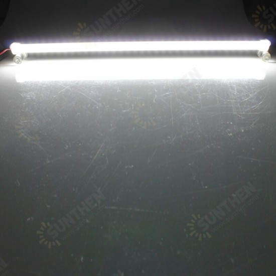 50CM 6.4W 5630 SMD Pure White Warm White Waterproof Hard LED Rigid Strip Bar Light With Cover DC12V