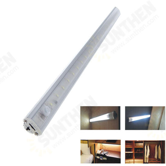 50CM Battery Powered SMD3528 Pure White Warm White PIR Motion Sensor LED Rigid Light for Home