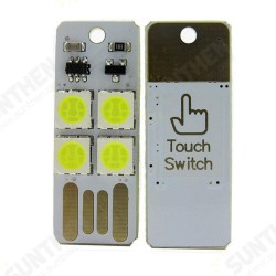 DC5V White USB Finger Touch Adjust Brightness 4LED Rigid Strip Light Power Bank Book Night Lamp DC5V White USB Finger Touch Adjust Brightness 4LED Rigid Strip Light Power Bank Book Night Lamp