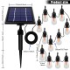 12 Bulbs Solar Light String Waterproof Edison 48FT Solar Bulb Lights Decoration Lighting For Garden Yard Patio Tree Warm White