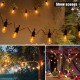 12 Bulbs Solar Light String Waterproof Edison 48FT Solar Bulb Lights Decoration Lighting For Garden Yard Patio Tree Warm White