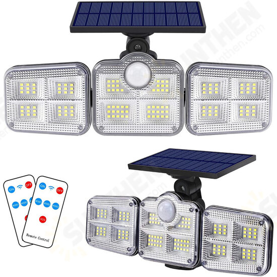 122LED Solar Walkway Lights 3 Modes Motion Sensor Outdoor Garden Street Lamp Adjustable