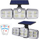 122LED Solar Walkway Lights 3 Modes Motion Sensor Outdoor Garden Street Lamp Adjustable