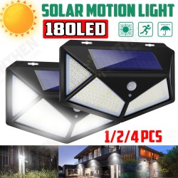 1/2/4Pcs 180LED Outdoor Solar Powered Wall Lamps PIR Motion Sensor Garden Security Solar Lights Waterproof 1/2/4Pcs 180LED Outdoor Solar Powered Wall Lamps PIR Motion Sensor Garden Security Solar Lights Waterproof