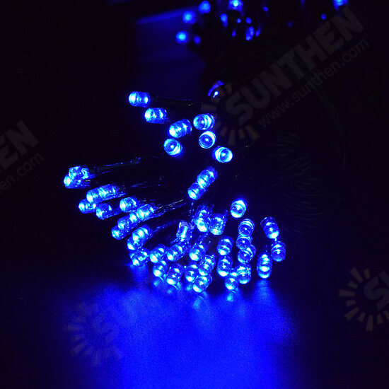 12M 100LED Solar Powered Fairy String Light Christmas Holiday Party Outdoor Garden Decor