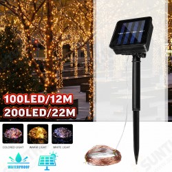 12M 22M LED Solar Power String Light 8 Modes Copper Wire Fairy Outdoor Garden Waterproof Holiday Decorative Lamp 12M 22M LED Solar Power String Light 8 Modes Copper Wire Fairy Outdoor Garden Waterproof Holiday Decorative Lamp