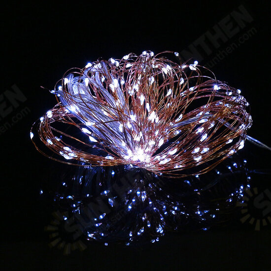 12M 22M LED Solar Power String Light 8 Modes Copper Wire Fairy Outdoor Garden Waterproof Holiday Decorative Lamp