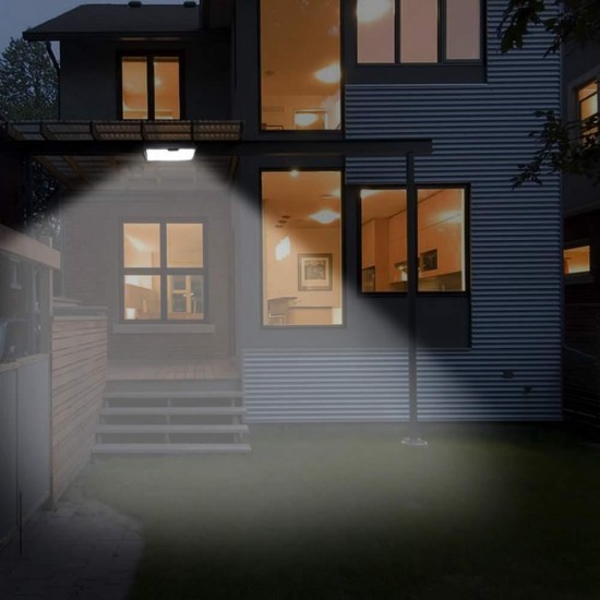 132 LED Solar Wall Light 4 Side Motion Sensor IP65 Outdoor Yard Garden LED Lamp
