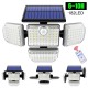 182LED Solar Wall Lamp Three-head Induction Street Light Pathway Lighting With Remote Control