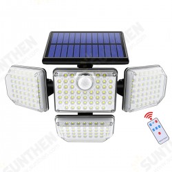 182LED Solar Wall Lamp Three-head Induction Street Light Pathway Lighting With Remote Control 182LED Solar Wall Lamp Three-head Induction Street Light Pathway Lighting With Remote Control