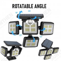 192/198 LED COB Outdoor Solar Lights 4 Head Motion Sensor 270 Wide Angle Lighting Waterproof Remote Control Solar Garden Wall Lamp 192/198 LED COB Outdoor Solar Lights 4 Head Motion Sensor 270 Wide Angle Lighting Waterproof Remote Control Solar Garden Wall Lamp