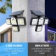 192/198 LED COB Outdoor Solar Lights 4 Head Motion Sensor 270 Wide Angle Lighting Waterproof Remote Control Solar Garden Wall Lamp