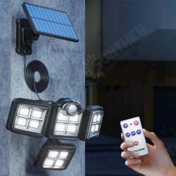 192/198 LED COB Outdoor Solar Lights 4 Head Motion Sensor 270 Wide Angle Lighting Waterproof Remote Control Solar Garden Wall Lamp 192/198 LED COB Outdoor Solar Lights 4 Head Motion Sensor 270 Wide Angle Lighting Waterproof Remote Control Solar Garden Wall Lamp