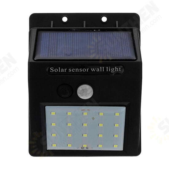 2pcs Solar Power 20 LED PIR Motion Sensor Wall Light Waterproof Outdoor Path Yard Garden Security Lamp