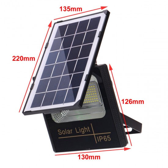 300W Solar Powered LED Street Wall Flood Lamp Garden Spotlight with 5M Extension Wire + Remote Control