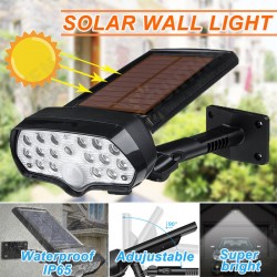 30W 16LED Solar Panel Street Light PIR Motion Sensor 360° Diming Outdoor Wall Lamp for Garden Road Pathway 30W 16LED Solar Panel Street Light PIR Motion Sensor 360° Diming Outdoor Wall Lamp for Garden Road Pathway