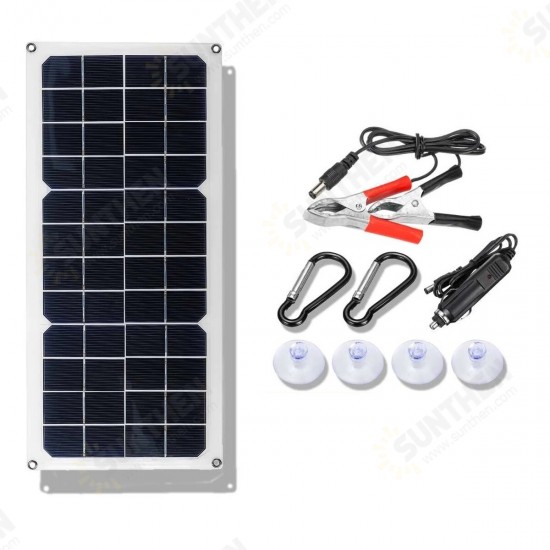 30W Solar Panel 12V Polycrystalline USB Power Portable Outdoor Cycle Camping Hiking Travel Solar Cell Phone Charger