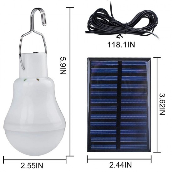 3W LED Solar Bulb Light Waterproof Outdoor Portable Hanging Emergency Sunlight Powered Lamp USB Charging