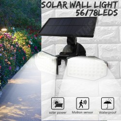 56/78LED Solar Powered PIR Motion Sensor Light Angle Adjustable Outdoor Garden Wall Light 56/78LED Solar Powered PIR Motion Sensor Light Angle Adjustable Outdoor Garden Wall Light