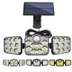 5M Wire 3 Heads LED Solar Lights Motion Sensor Outdoor Solar Wall Lamp LED Porch Light Waterproof Sunlight Powered for Garden