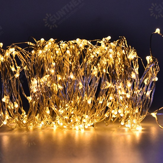 5M/10M/20M Solar Powered LED String Lights 8 Modes Waterproof Outdoor Garden Home Decoration