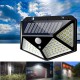 100 LED Solar Powered PIR Motion Sensor Wall Light Outdoor Garden Lamp 3 Modes