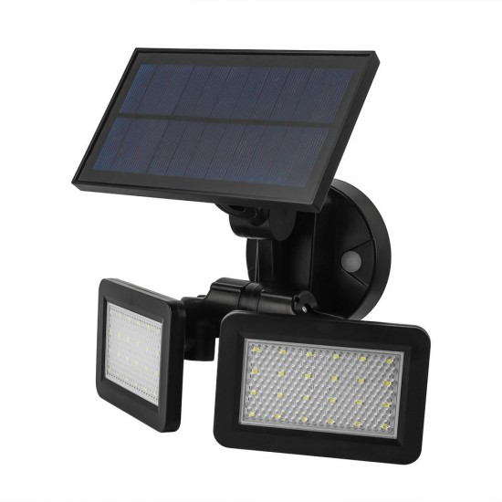 Dual Head 48 LED 450Lm Solar Wall Light Outdoor LED PIR Motion Sensor Security Landscape Lamp