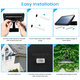 Solar Shed Light with Lampshade 6000K White Light 2200MAH Lithium Battery Waterproof IP65 Remote Control brightness