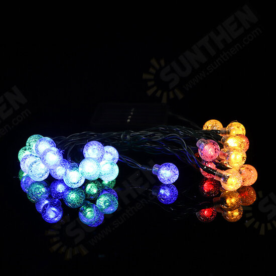 Outdoor Solar Powered 6.5M 30 LED Bulb String Light Garden Holiday Wedding lamp Christmas Tree Decorations Lights