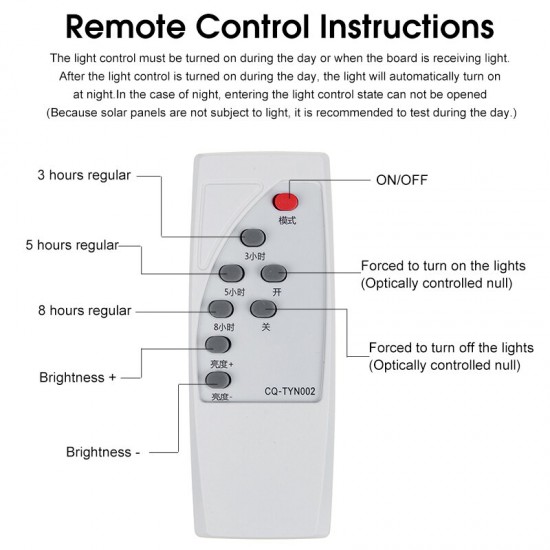 Remote Control LED Solar Panel Light Flood Light Lamp Outdoor Garden Spotlight