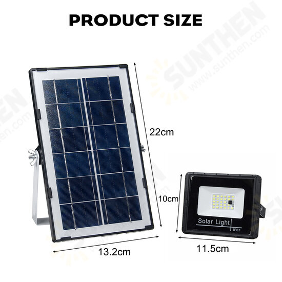 Remote Control LED Solar Panel Light Flood Light Lamp Outdoor Garden Spotlight